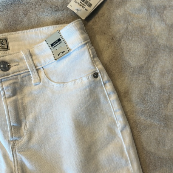 NWT Ambercrombie Fitch A & F Harper Super Skinny White Jeans Size 24 Short - Picture 4 of 10